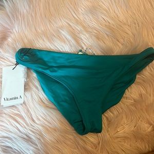 Size 4/XS greenish blue Vitamin A bathing suit bottom